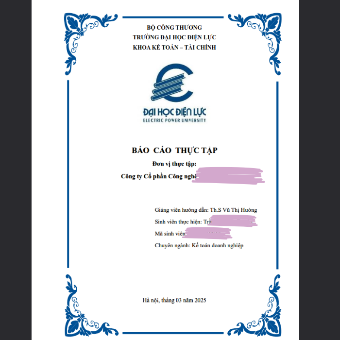  Báo Cáo Thực Tập Kế Toán Mẫu Chuẩn 2025: Hướng Dẫn Chi Tiết & Case Study Thực Tế
