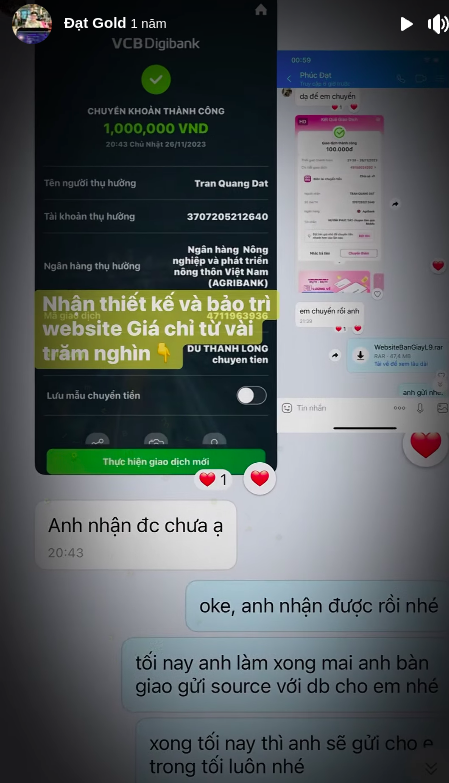 Bằng chứng giao dịch 1